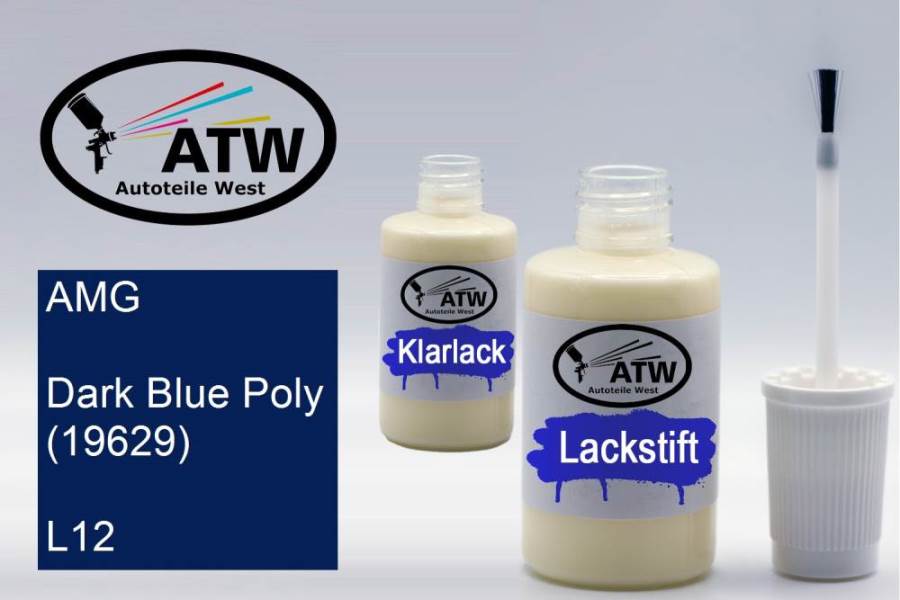 AMG, Dark Blue Poly (19629), L12: 20ml Lackstift + 20ml Klarlack - Set, von ATW Autoteile West.